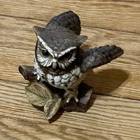 Detailed Ceramic Owl Figurine: Collector's Piece