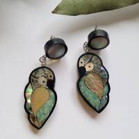 Barn Owl Shell Earrings