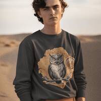african map sweatshirt, Unisex sweatshirt ,Owl located in north africa on sweatshirt, Beautiful owl 