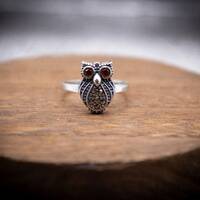Owl silver ring, 925 silver ring, owl, unique ring.