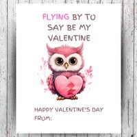 Printable Owl Valentines, Classroom Valentines