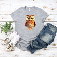Cute Owl T-Shirts, Owl Tshirt, Animal Tshirt, Animal Lover Shirt, Woodland An