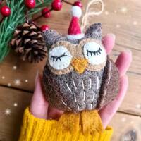 Felt Christmas Owl - Tree Decoration