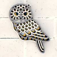 Owl bird 3D Mandala SVG files, New Year Decoration Laser Cutting Plans, Cricut, Glowforge, DXF Templ