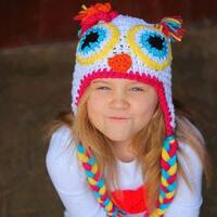 White and Bright owl  hat