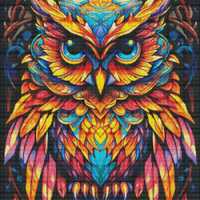 Owl - PDF . Counted cross stitch pattern . Digital design . Instant download . DYI chart . Pattern K