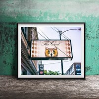 THE OWL, Logan Square, Chicago - Unframed Photography Print - Chicago Wall Art - Chicago Dive Bar Si