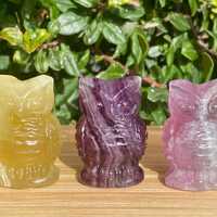 Rainbow Fluorite Owl