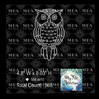 Rhinestone Template Download File Owl 2 svg dxf eps plt