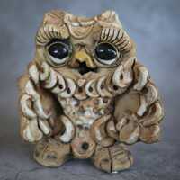 Mid Century Max Hindt Owl Pottery Figurine Sculpture