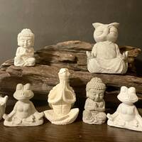 YOGI | YOGA | Owl | Turtle | Frog | Buddha | Cement | Namaste | Zen | Handmade | JLK