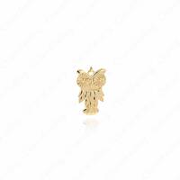 18K Gold Filled Owl Pendant,Flying Charm,Owl Necklace,Animal Pendant,DIY Jewelry Supplies,50x30x3.5m