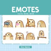 Barn Owl Emotes 8 Pack / Chibi Barn Owl Emotes for Streamer / Kawaii Emoji Set
