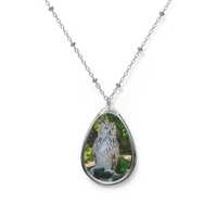 Siberian Eurasian Oval Necklace Eagle Owl Photo Oval Necklace, pendant, gift for birders, gift for f