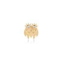 14K Gold Owl Piercing | Screwback Earring | Gold Piercing | Versatile for Tragus, Helix, Conch - 7mm