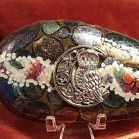 Celtic Owl Painted Rock Gifts Decor Garden Shelf Mantle Knick Knacks Window Friends Pop Culture Uniq