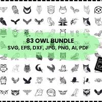Owl Svg Bundle, Owl Clipart, Owl Svg Files for Cricut, Owl Svg Cut Files for Cricut, Bird Silhouette