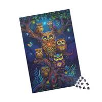 Puzzle, Owl Jigsaw Puzzle, Spirit Tree Puzzle, Wise Old Tree and Owl Family Puzzle, Mandala Puzzle (