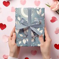 Midnight Owl Valentine's Day Wrapping Paper - Premium Quality Gift Wrap - Sizes 30x36, 30x72, 30