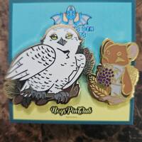 1.75" Snowy Owl gold plated "A Grade" Enamel Pin