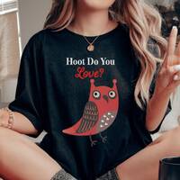 Bird Valentine, Owl Valentine, Owl Shirts, Bird Valentine Shirt, Owl Shirt, Red Owl, Owl Tshirt Love
