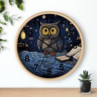 Nerdy Owl- Wall Clock