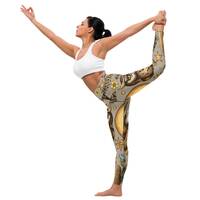 Fifth Degree™ Owl Print Healing Mood-Enhancing Designer Premium Workout Gym High Waisted Yoga 