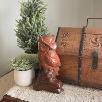 Vintage Ceramic Owl, Ceramic Woodland Owl, Vintage Owl Decor, Brown Owl, Owls, Tawny Owl Figurine, O
