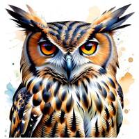 Eagle Owl Clipart Bundle, 12 High-Quality PNGs, Wall Art, Paper Craft, Apparel, Digital Prints, Comm