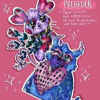 PREORDER Valentine Mouse and Owl Holographic Stickers