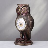 Steampunk Owl Clock, Owl Clock Figurine, Figurine of Owl Clock, Home Decor Owl Clock, Clock Figurine