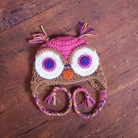 Crochet Owl Hat  Newborn to Adult