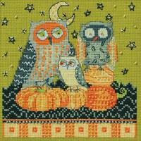 Autumn Owls Cross Stitch Kit Mill Hill 2024 Debbie Mumm Artful Owls