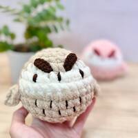 MADE TO ORDER Super Soft Owl Crochet Plushie Amigurumi Stuffed Animal Customizable