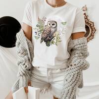 MYSTICAL OWL and Luna Moth T-shirt, Forest Bird Shirt, Bird Watchers Gift, Nature Shirt, Wildlife sh