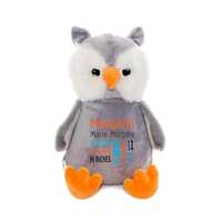 Personalized Custom Embroidered Stuffed Owl Toy Personalized Owl Baby Birth Stat Gift New Mom Gift P