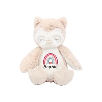 Personalised Rainbow Owl Teddy, Custom Rainbow Girl Gift, Rainbow Owl, Owl Teddy, Rainbow Owl