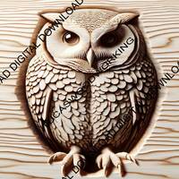 Owl 3D Laser Engrave Illusion - png, jpg, svg