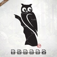 Owl Vector Clipart Design SVG Png Eps Dxf Pdf, Svg files for cricut, Owl Silhouette, Bird Png Svg, D