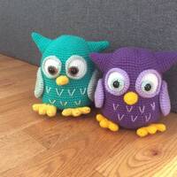 Jouet au crochet chouette, cadeau amigurumi hibou pour bébé ,peluche décorative