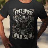 Free Spirit Wild Soul Hippie Owl Gift Short-Sleeve Unisex T-Shirt