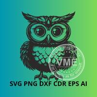 Charming owl SVG, Dxf, Eps, Ai, Png, Owl Clipart, Owl Jpg, Owl Head Svg Cut File For Cricut, Owl Fac