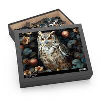 Colorful Owl Jigsaw Puzzle | High-Quality Chipboard | 3 Sizes Available - 120, 252, 500 Pieces | Per