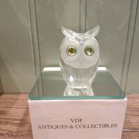 Swarovski Crystal Owl Figurine - Max Schreck Design - Boxed