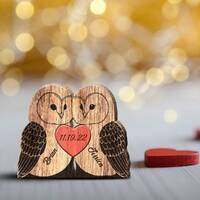 Personalized Wooden Owl Puzzle, Regalos Para Mujer, Custom Family Name, Gifts For Him Her Boyfriend 