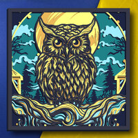 Owl Multilayer/ Owl SVG/ 3D Decor/ CNC file/ Owl svg files for cricut/ layered file