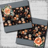 Rococo Halloween Owl NPM - 2 Premade Scrapbook Pages - EZ Layout 23-583