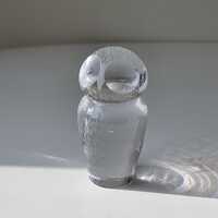 Collectible Vicke Lindstrand Kosta Boda Crystal Glass Owl Figurine | Made in Sweden