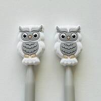 Owl Stitch Stoppers for Knitting Needles, Point Protectors