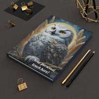 Personalized Snow Owl Journal - Unique 5.75"x8" Hardcover Notebook